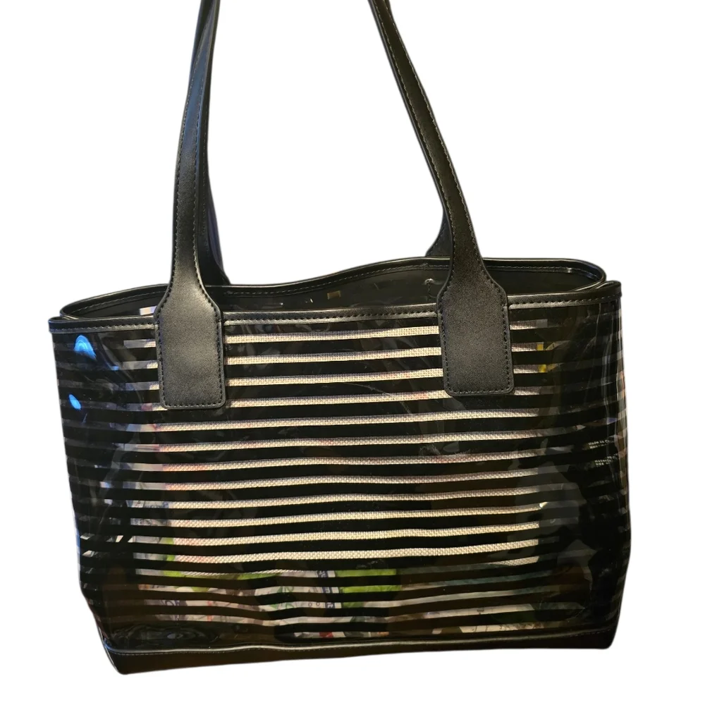 CLEAR BLack Striped Tote Bag - Picture 9 of 10